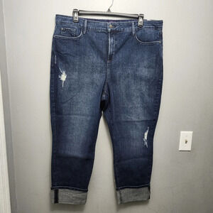 NYDJ women's Lorena boyfriend crop jeans size 22W blue new without tags